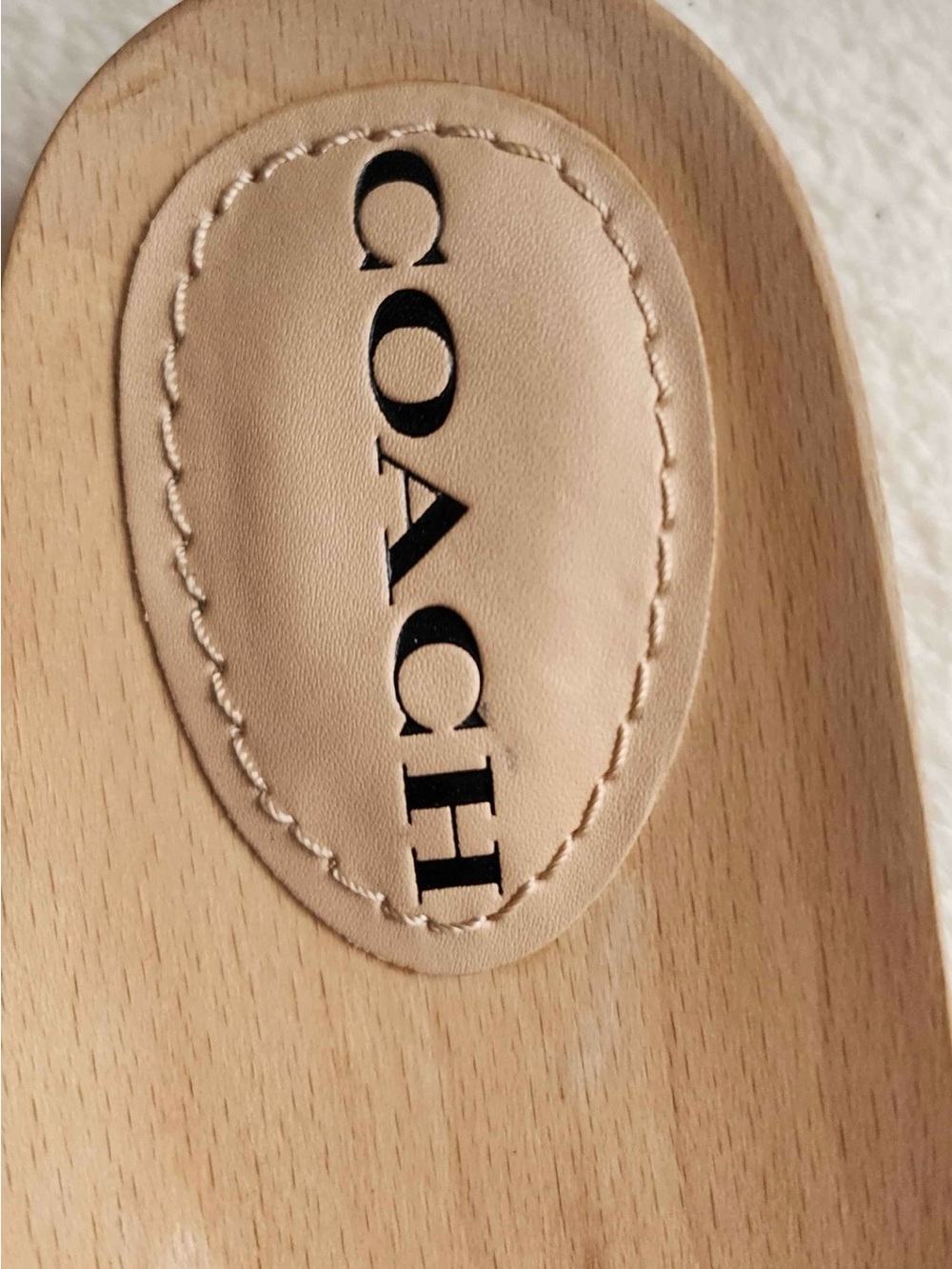 COACH Black Suede sandals with Gold Buckle - Picture 8 of 9